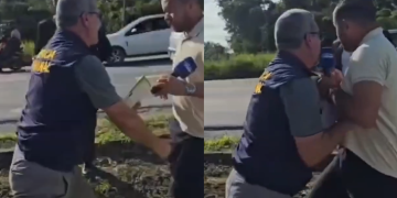 Vídeo: Perito se e$tr3ssa com a imprensa e dá empurrã0 nos profissionais em Manaus