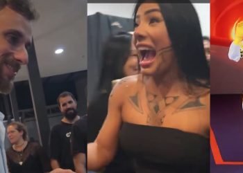 Vídeo: Marciele descobre quem é o “Dummy Gigante” e abraça personagem famoso do BBB