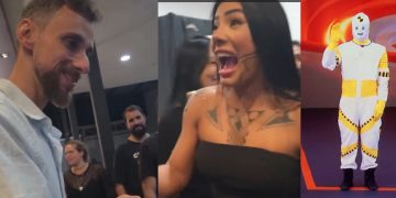 Vídeo: Marciele descobre quem é o “Dummy Gigante” e abraça personagem famoso do BBB