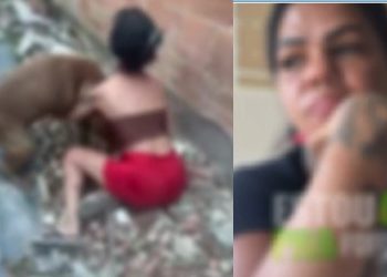 Vídeo: mãe coloca pitbull para morder a filha ao descobrir que ela é do job e furt0u celular