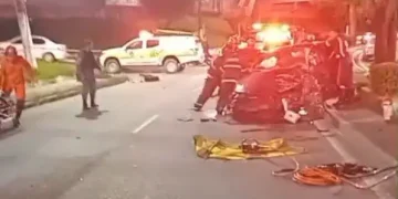 Três pessoas ficam grav3ment3 ferid@s em ac1dente na Zona Centro-Sul de Manaus