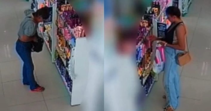 Vídeo: meninas vaidosas são filmadas furtand0 produtos para cabelo em Manaus