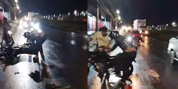 Vídeos: Óleo na pista derruba ao menos três motociclistas na Zona Norte de Manaus