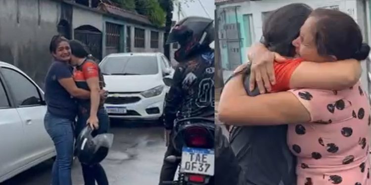 Vídeo: empresária sequestrada em Manaus volta para casa de mototáxi aos prantos  