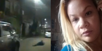 Veja momento em que PM feminina m@ta mulher que caminhava na rua com o marido; vídeo