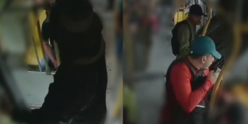 Vídeos: Trio com f@ca e arm@ de fogo é procurad0 por r0ubo a linha 641 em Manaus