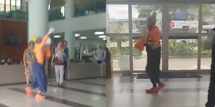 Vídeo: homem se veste de palhaço, entra na Santa Júlia e grita: ‘aqui é o hospital da m0rte’