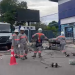 Queda de poste após jovem pegar carro sem autorização interdita faixas da Max Teixeira e deixa bairro sem luz