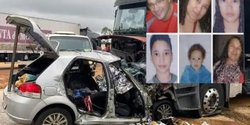 Seis pessoas da mesma família m0rrem em acidente na estrada