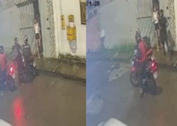 Vídeo: Criminosos roubam entregador e levam celulares, chave da moto e bag no Nova Cidade