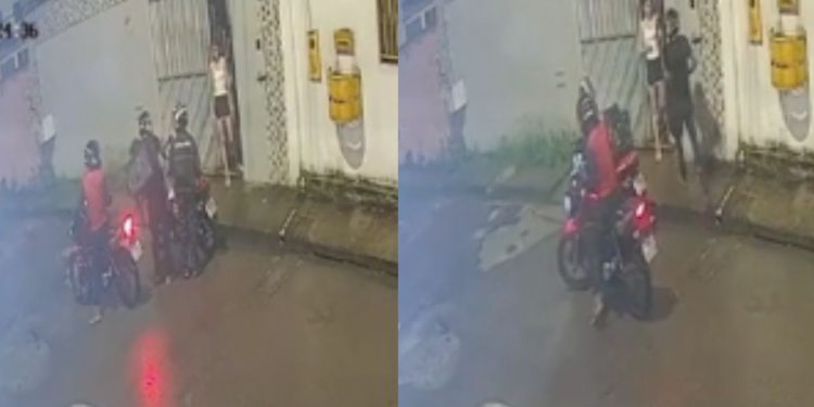 Vídeo: Criminosos roubam entregador e levam celulares, chave da moto e bag no Nova Cidade