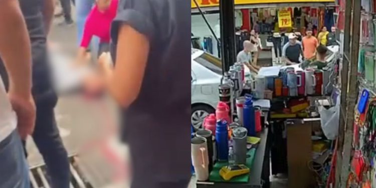 Criminosos roub4m joalheria e at1ram em homem durante fuga; vídeo