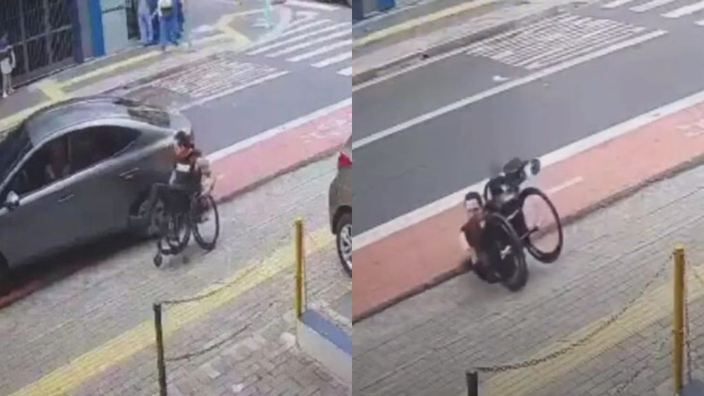 Vídeo: Motorista nega ajuda, pede cancelamento e cadeirante cai durante discussão