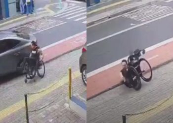 Vídeo: Motorista nega ajuda, pede cancelamento e cadeirante cai durante discussão