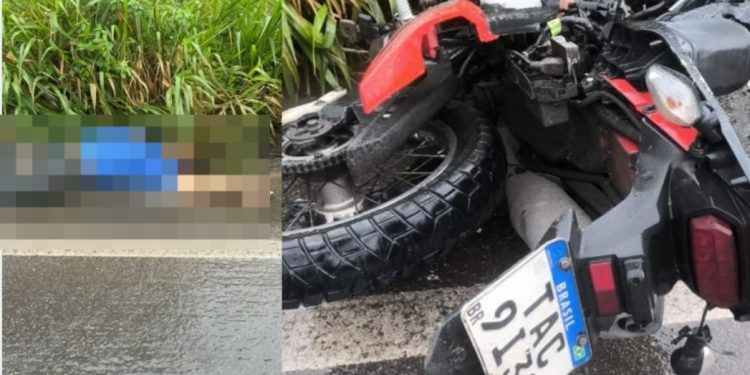 Vídeo mostra motoqueiro m0rto na BR-174 na tarde desta sexta-feira (15)