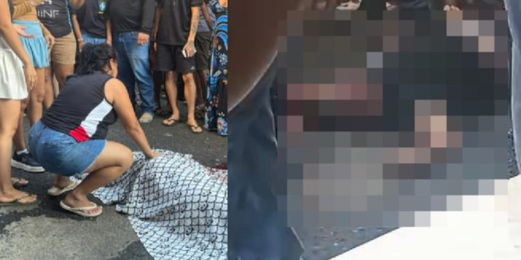 Vídeo forte: veja como ficou c0rpo do homem esp0cad0 no Beco do Peixe na Compensa
