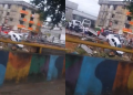 Vídeos: Carro d3spenca na avenida Brasil durante a madrugada em Manaus