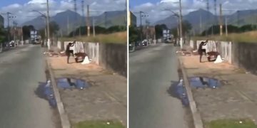 Vídeo: homem des0va c0rpo em carrinho de mão ao vivo na TV Record