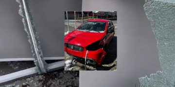 Suspeito coloca três comparsas no carro da mãe e tenta derrubar porta de financeira em Manaus