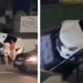 Vídeo: mulher vira volante durante discussão com o marido e bate o carro em Manaus