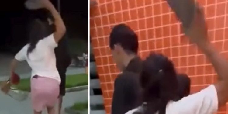 Vídeo: mulher tira chinelo do pé para dar corretivo no filho pres0 por tráfic0