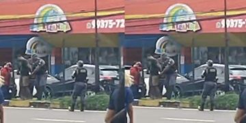 Vídeo: ladrão de moto bate, cai e acaba preso na Djalma Batista