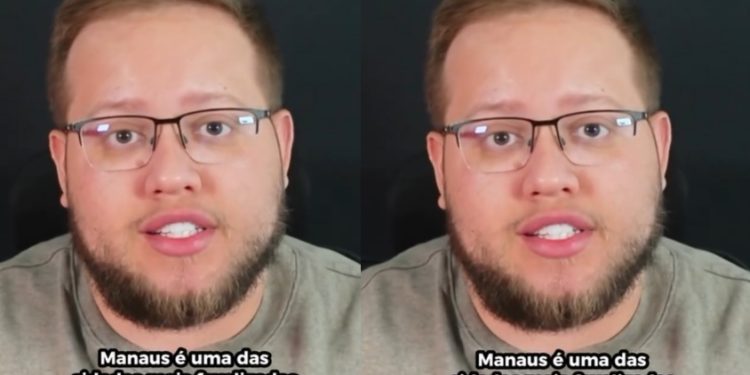 Influencer que pediu fim da Zona Franca grava novo vídeo e diz que o Amazonas ‘f0de o Brasil’