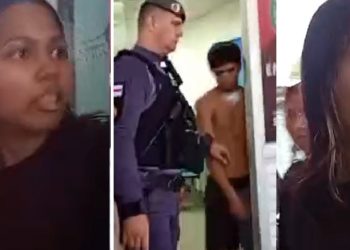 Vídeo: mulher vai defender marido acusado de e$tupr0 e quase apanha em Manaus: ‘sua n0iada’