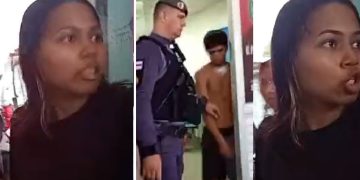 Vídeo: mulher vai defender marido acusado de e$tupr0 e quase apanha em Manaus: ‘sua n0iada’