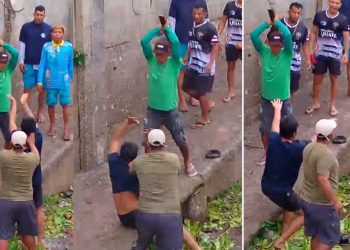 Vídeo: suspeito de roub0 leva aquele carinho no Porto de Manaus