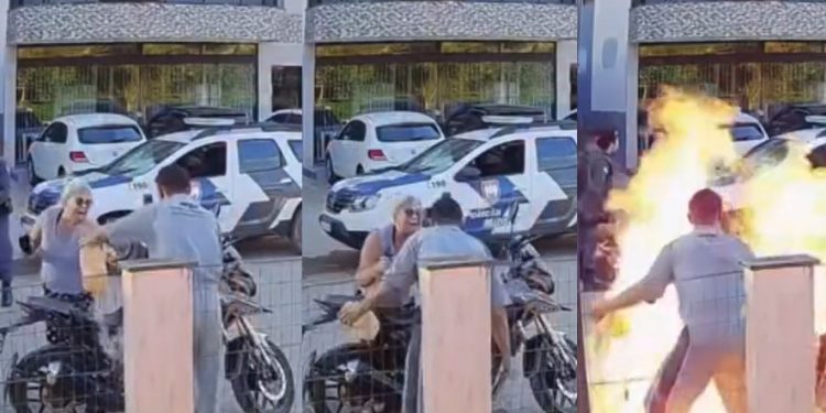 Vídeo: m0rre mãe do motoqueiro que incendiou moto para não entregar à PM