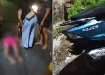 Vídeos: Motociclista quase m0rr3 ao ser atingido por carro em alta velocidade em Manaus