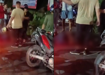 Vídeo: Motociclista fica grav3mente f3rido após ser atingido por picape na Zona Norte