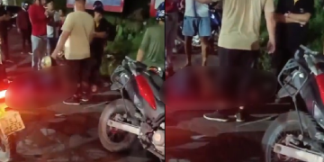 Vídeo: Motociclista fica grav3mente f3rido após ser atingido por picape na Zona Norte