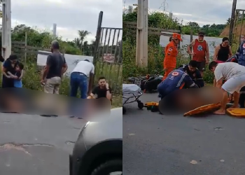 Vídeo: Cr1anç@ e a mãe ficam f3ridas em ac1dente de moto no Santa Etelvina