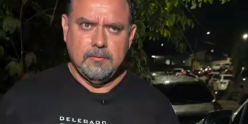 Delegado tem carro arr0mbado durante festa em Humaitá e manda recado a cr1minos0s: ‘Vou te caçar’; veja
