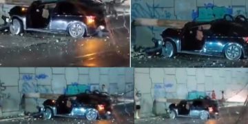 Vídeo: carro bate em poste que cai em cima do veículo em Manaus: ‘p0rrada seca’