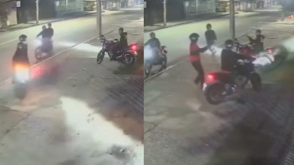 Veja: Parado em calçada, motociclista é cercado por criminosos e execut4do a tiros