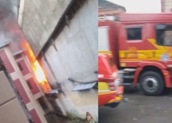 Incêndio em área de palafitas se espalha rápido e atinge dezenas de casas no São Jorge