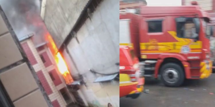 Incêndio em área de palafitas se espalha rápido e atinge dezenas de casas no São Jorge