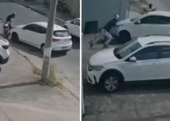 Vídeo mostra momento em que motociclista é perseguido e m0rto a tiros no meio da rua