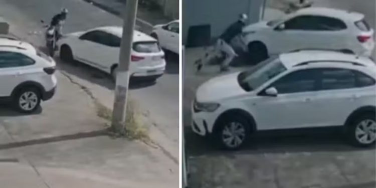 Vídeo mostra momento em que motociclista é perseguido e m0rto a tiros no meio da rua