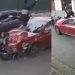 Ao ver a esposa sendo assaltada, marido pisa no acelerador e atropela bandido; veja