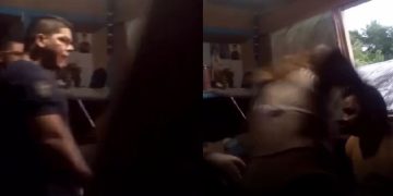 Veja: policial acerta tapa em mulher e soco no rosto de homem algemado no AM