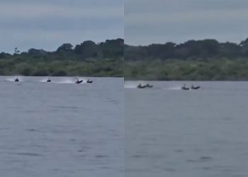 Vídeo mostra competição insana de rabetas no interior do Amazonas