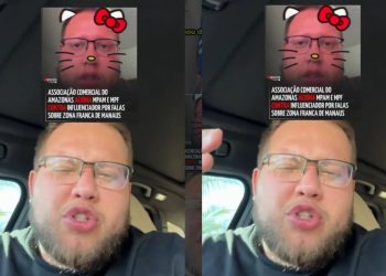 Vídeo: influenciador que atacou Zona Franca volta a debochar do Amazonas: ‘manauaras f0did0d0s’