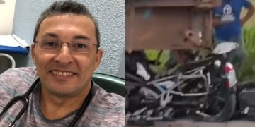Médico de UBS na Zona Norte é o motociclista m0rt0 em colisão com contêiner na AM-010