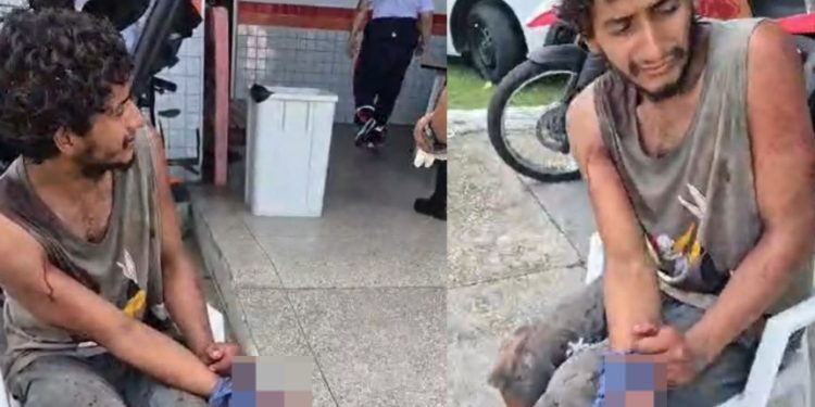 Vídeo forte: suspeit0 de r0ubo tem três dedos t0rados pelo tráfic0 em Manaus