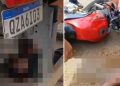 Vídeo forte: motoqueiro olha para trás, não vê caminhão e m0rre vi0lentamente na AM-070