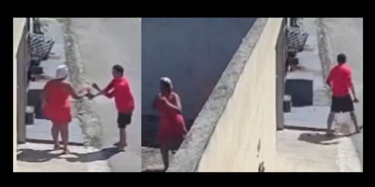 Vídeo: mulher oferece água a estranho na porta de casa e acaba r0ubada em Manaus